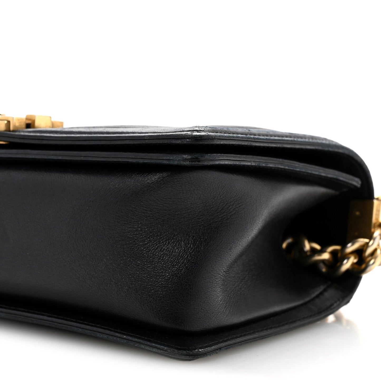 Lambskin Quilted Medium Boy Flap Black
