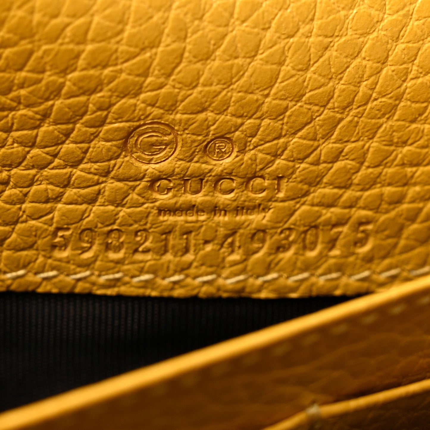 Pebbled Calfskin Soho Wallet on Chain New Buttercup