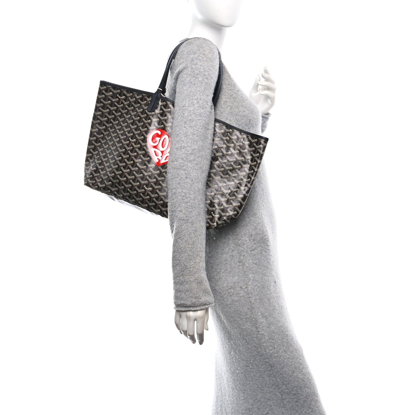 Goyardine Coeur Saint Louis PM Black