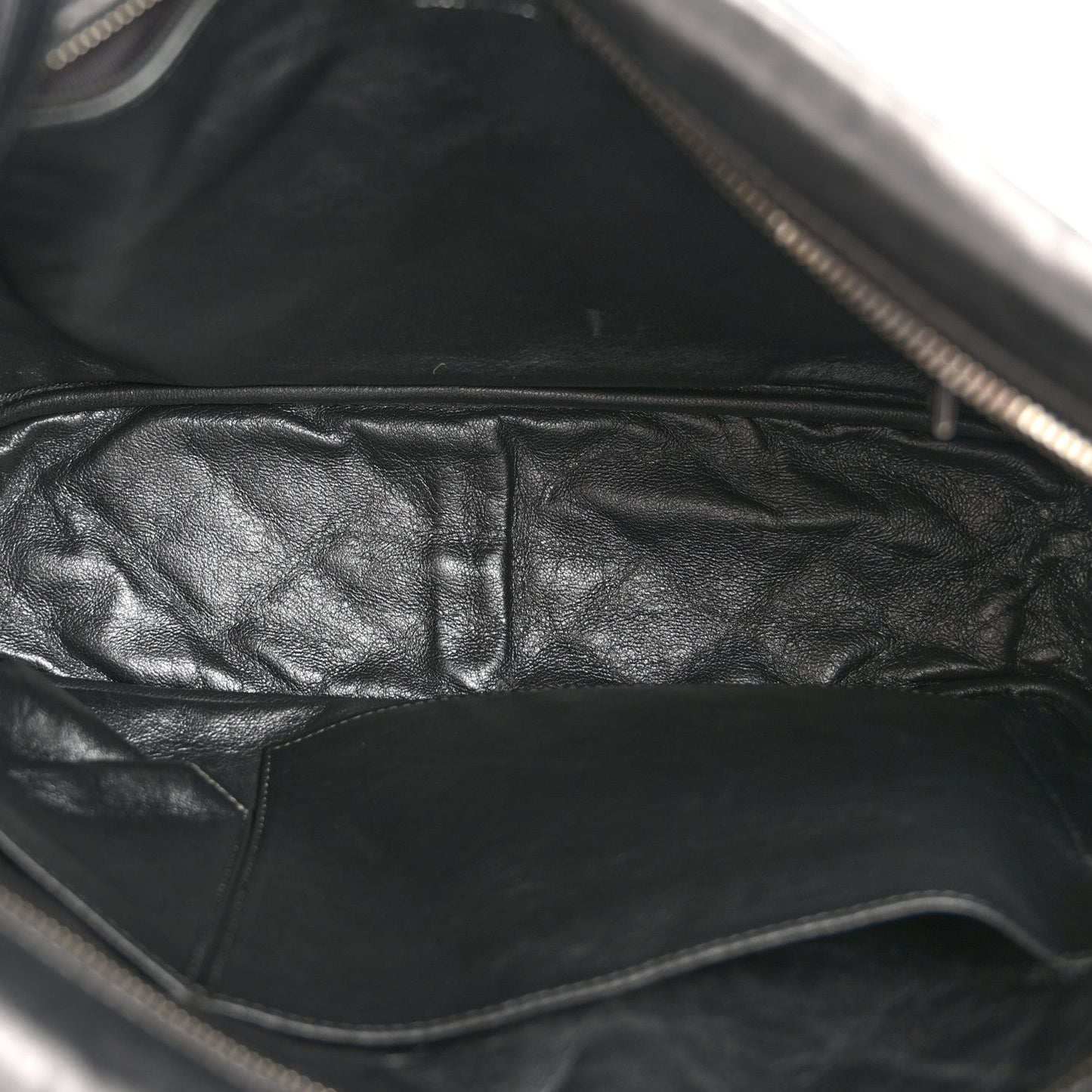 Metallic Aged Calfskin Quilted Large Reissue Camera Case Silver