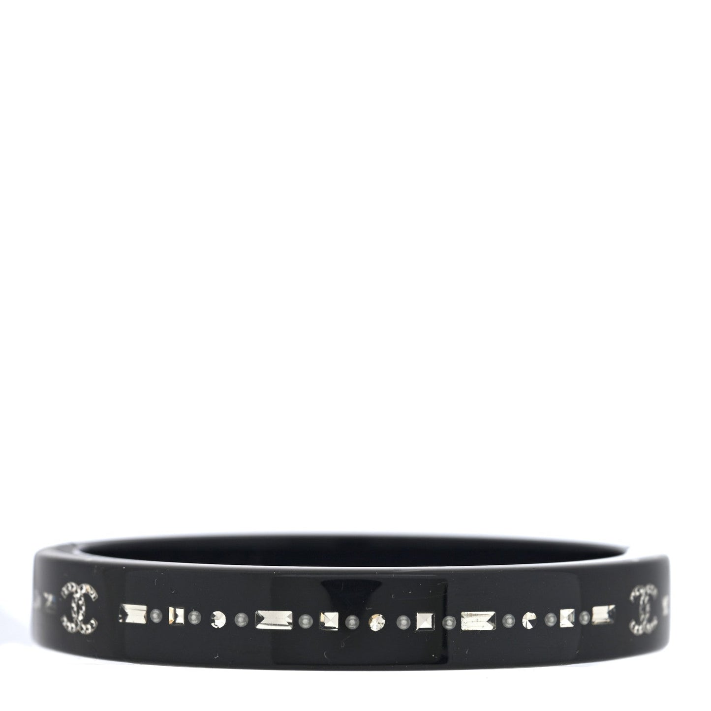 Resin Crystal CC Bangle Black
