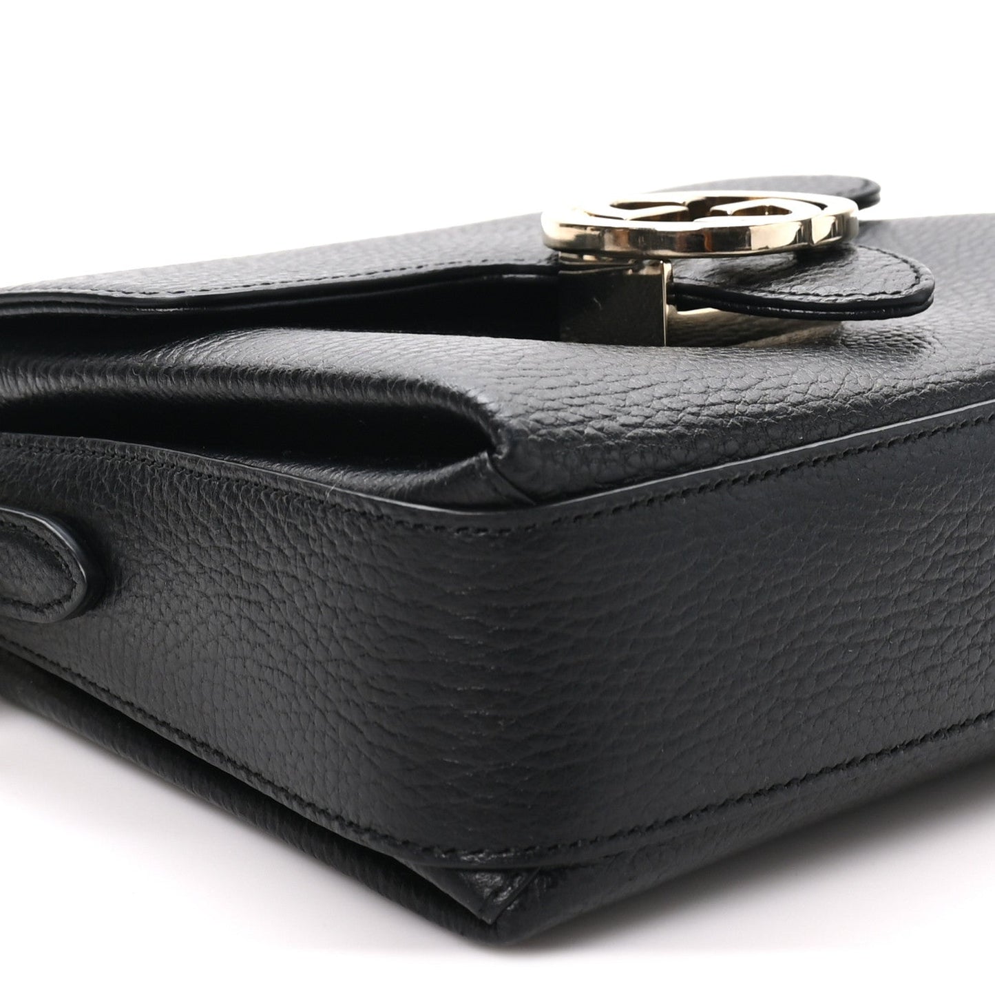 Dollar Calfskin Interlocking G Crossbody Bag Black