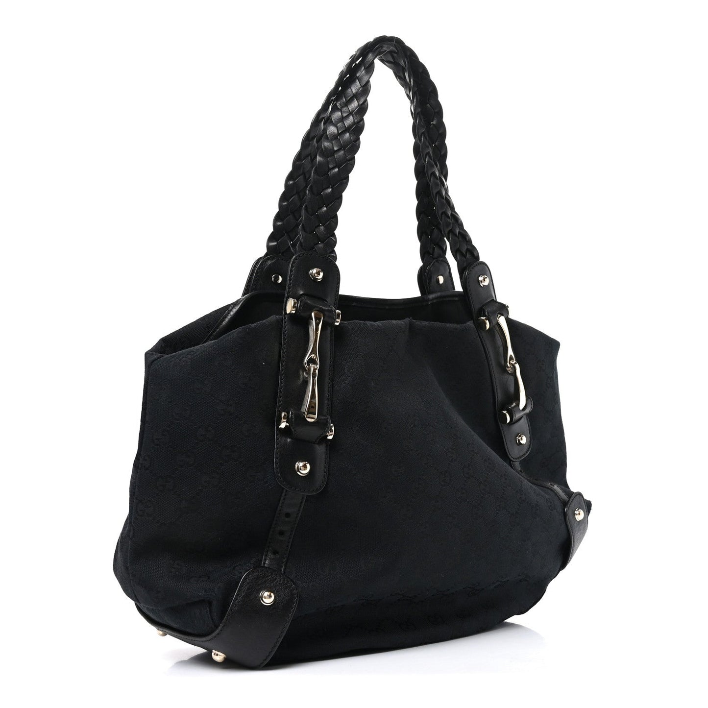 Guccissima Medium Pelham Shoulder Bag Black