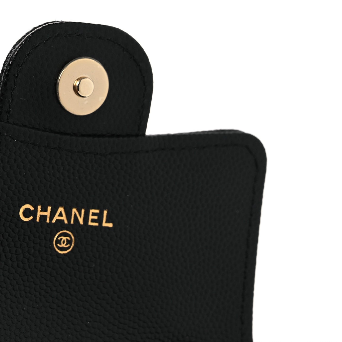 Caviar Quilted Mini Chain Belt Bag Black