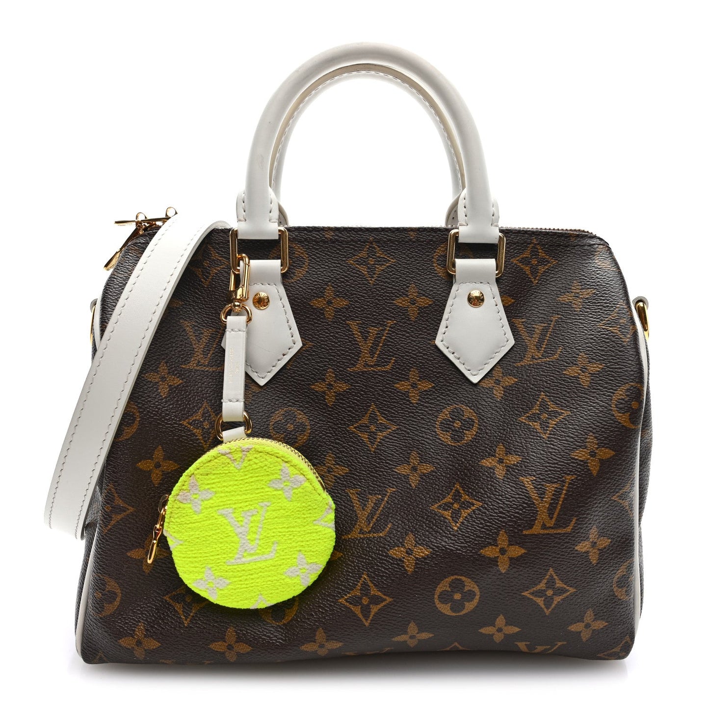 Monogram LV Match Speedy Bandouliere 25 White