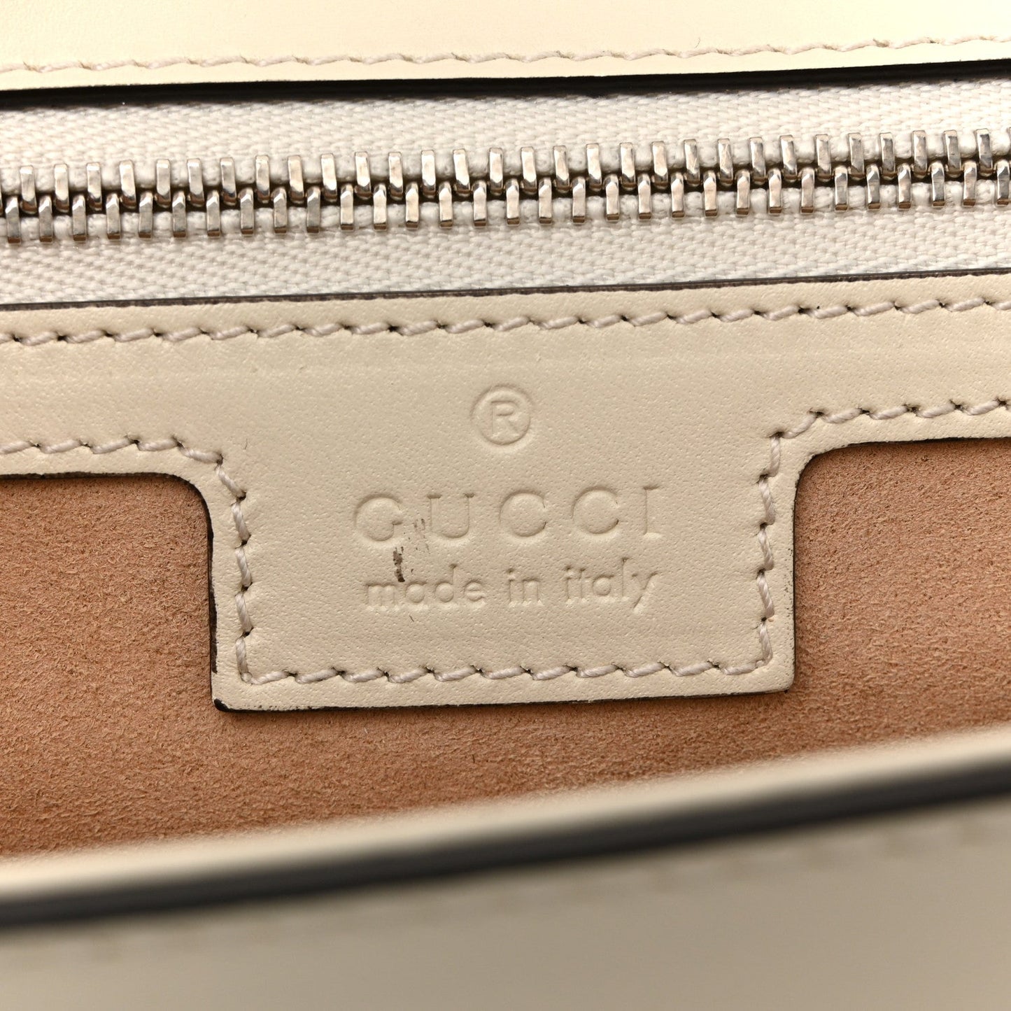 Senna Calfskin Petite GG Top Handle Shoulder Bag Mystic White