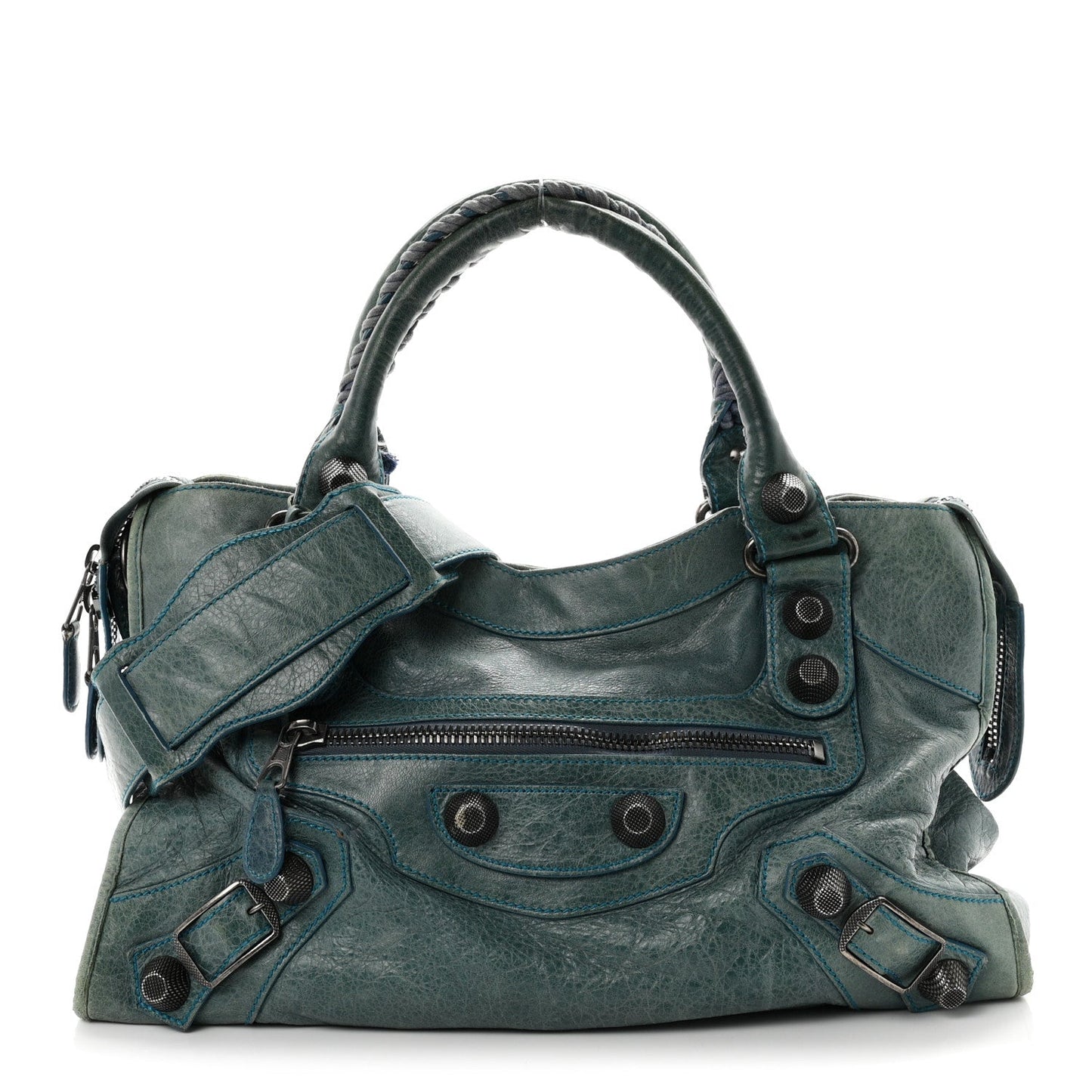 Chevre Giant 21 Silver Hardware City Neiman Marcus LE Bleu