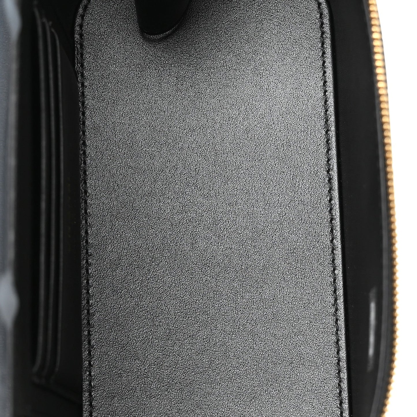 Calfskin Crocodile Embossed Exoticoco Small Top Handle Vanity Case With Chain Black