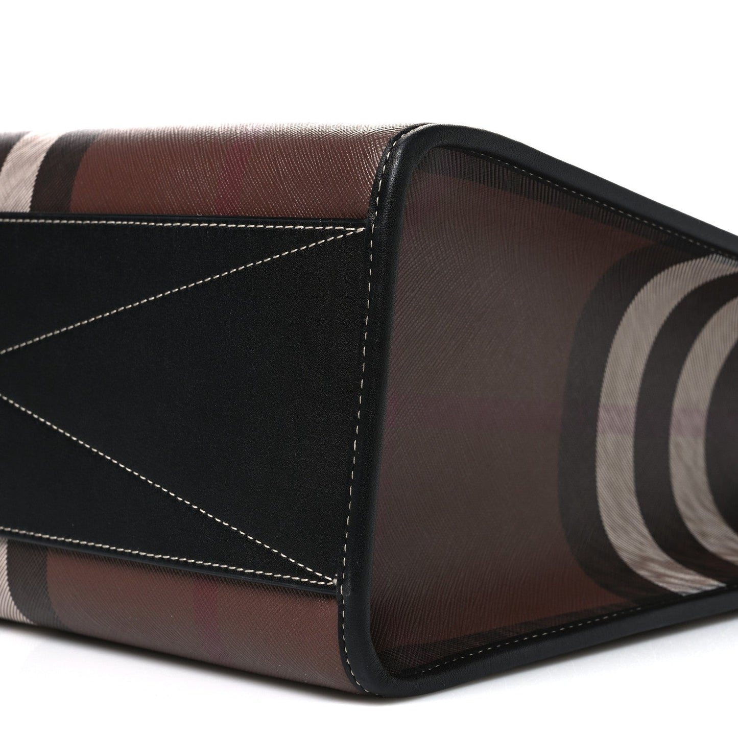 E-Canvas Denny Check Tote Brown