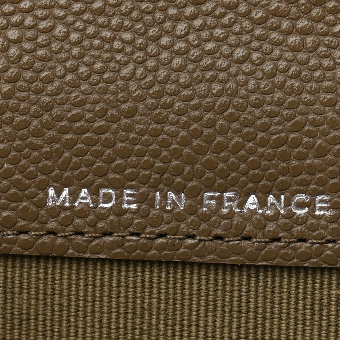 Caviar Quilted Flap Card Holder Wallet Dark Khaki