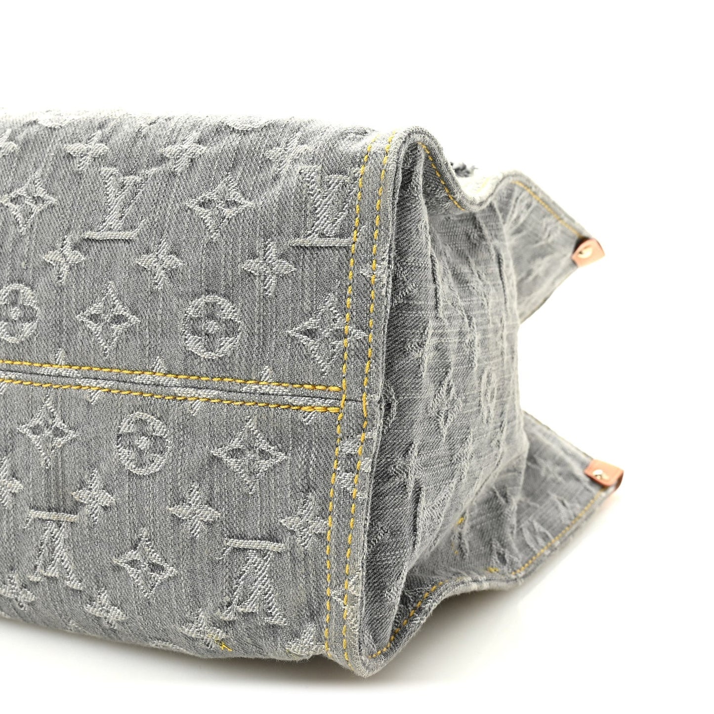 Monogram Denim Onthego MM Washed Gray