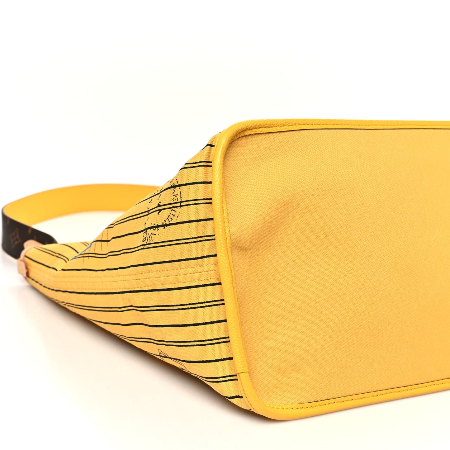 Monogram Stamped Inside Out NYC Neverfull Bandouliere GM Yellow