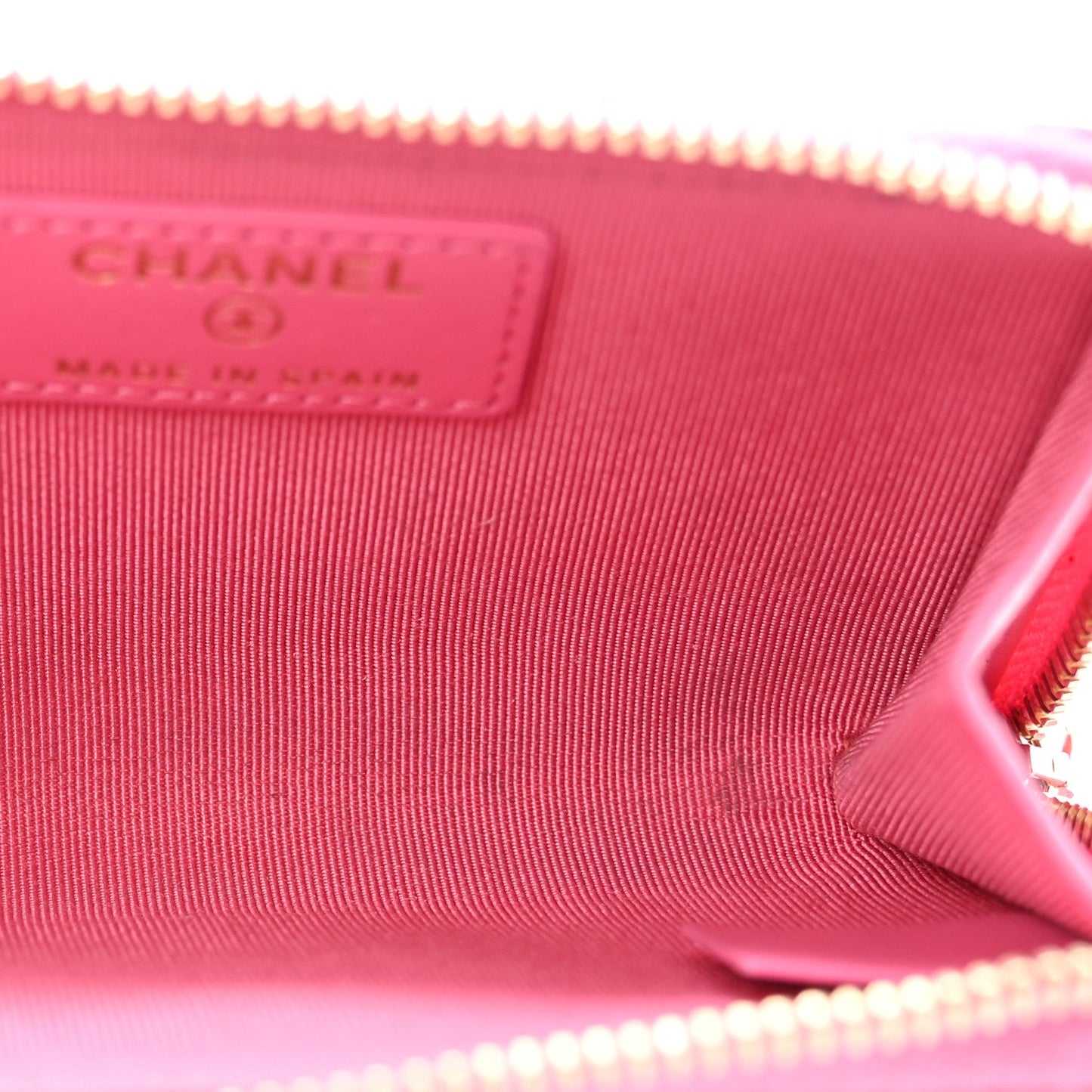 Caviar Quilted Zipped Key Holder Case Pink