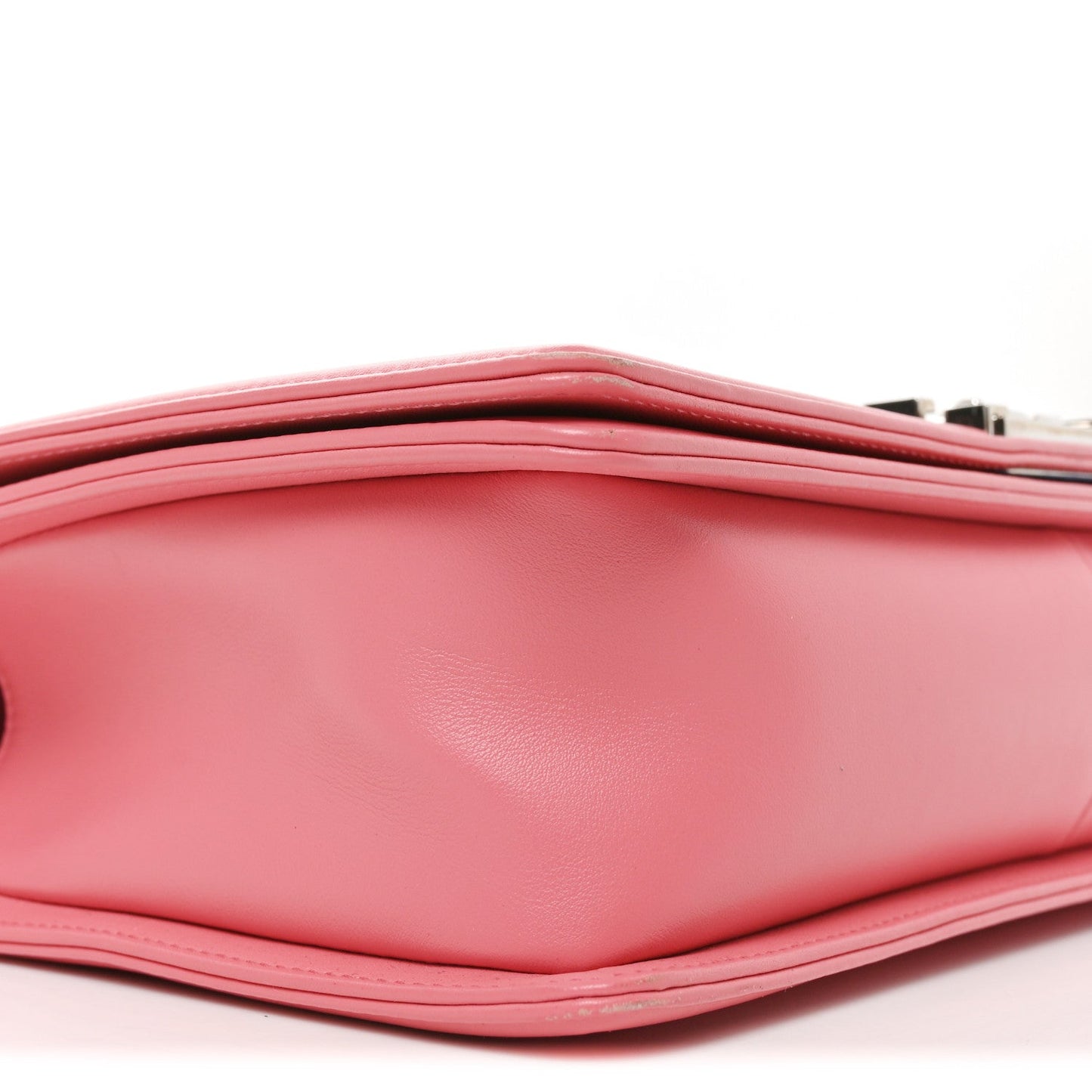 Calfskin Chevron Quilted New Medium Boy Flap Pink