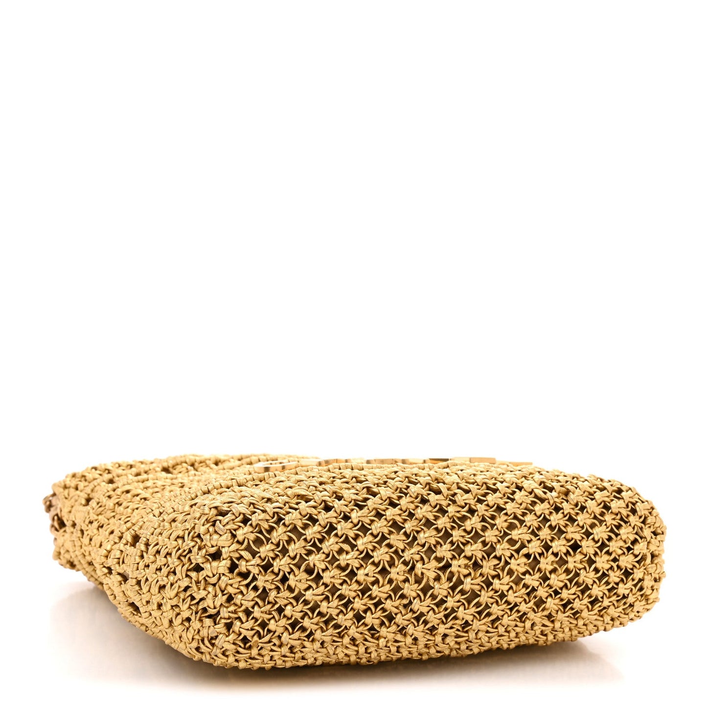 Metallic Calfskin Macrame Mini Chanel 22 Gold