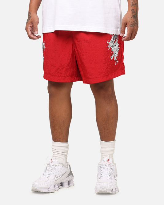Ed Hardy Tribal Dragon Shorts Red
