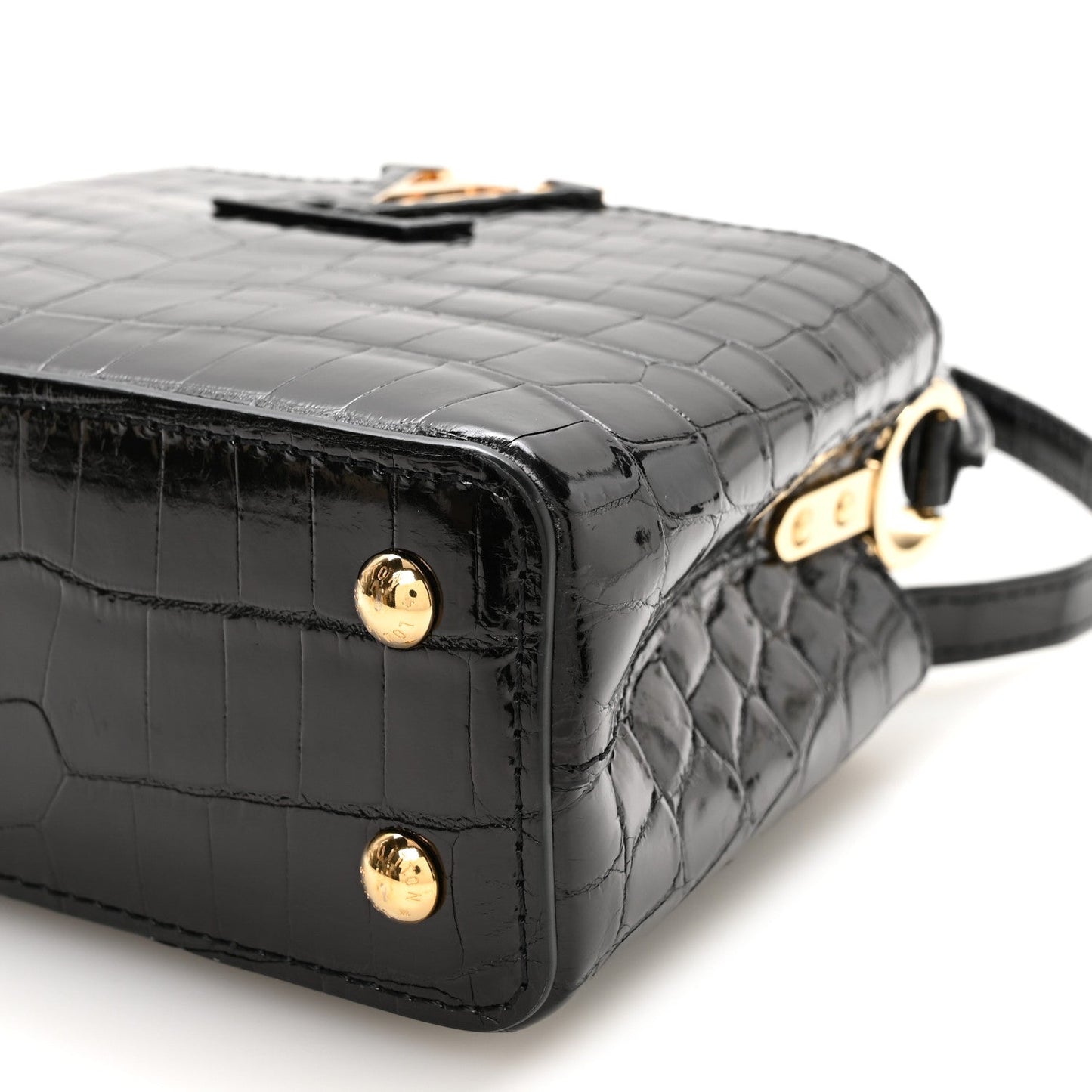 Crocodile Mini Capucines Black