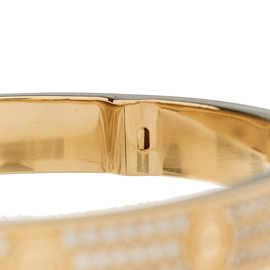 18K Yellow Gold Diamond LOVE Paved Bracelet 18