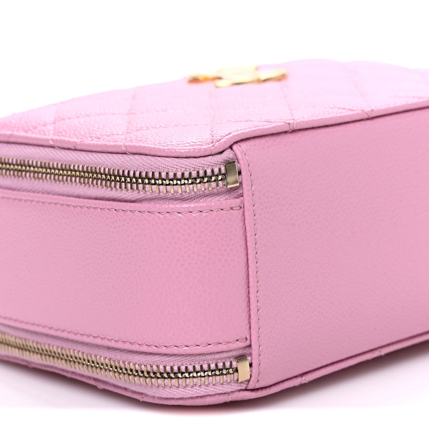 Caviar Quilted Pick Me Up Small Vanity Case Dark Pink