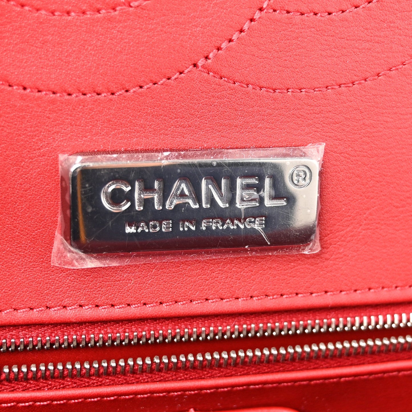 Snakeskin Jumbo Double Flap Red