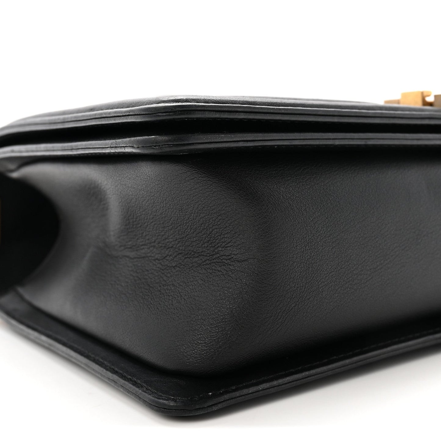 Calfskin Quilted New Medium Boy Flap Black