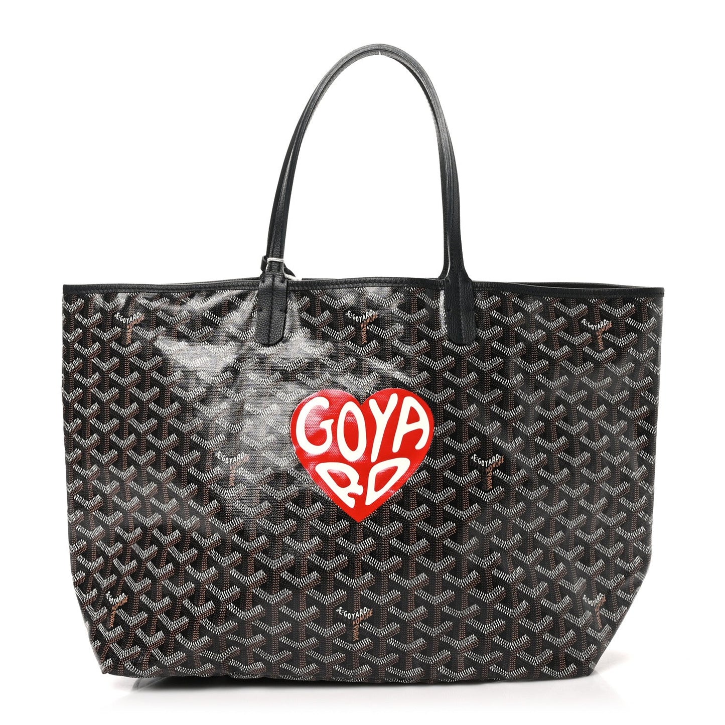 Goyardine Coeur Saint Louis PM Black