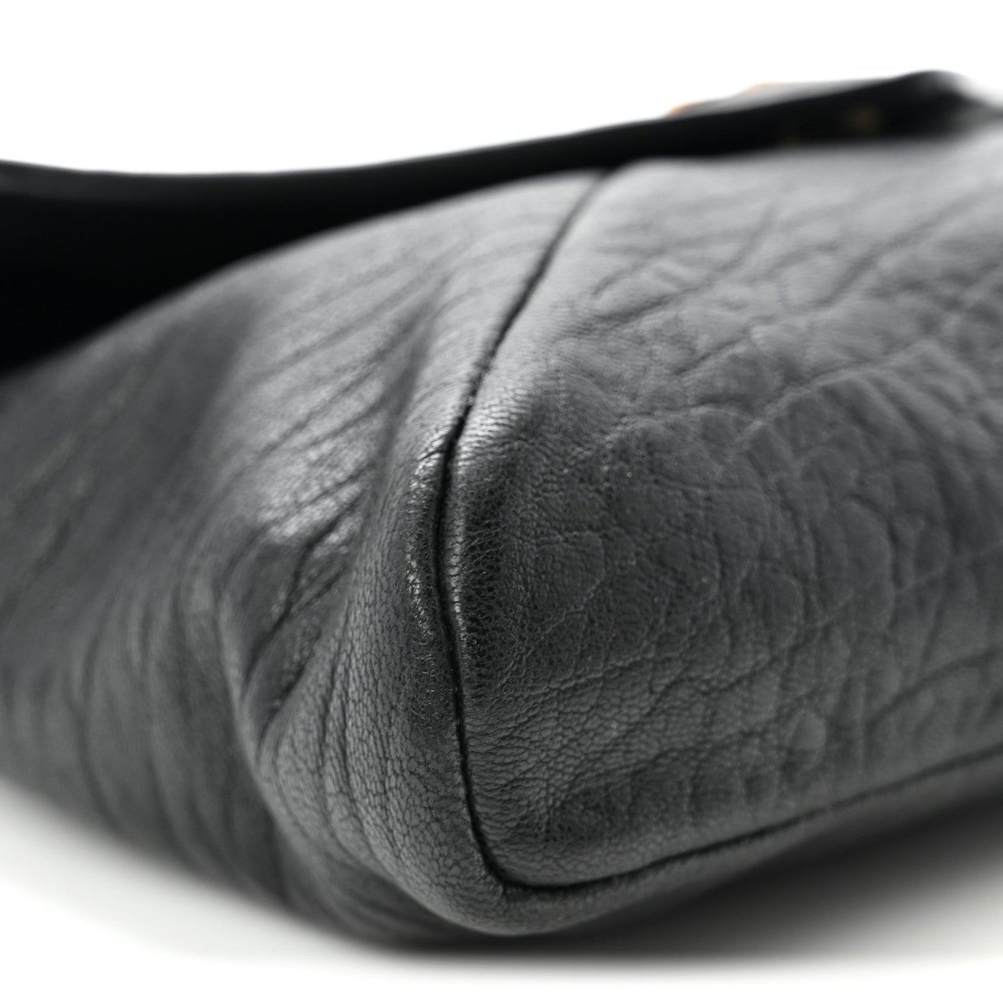 Supple Lambskin Small Cassandre Chain Pouch Black