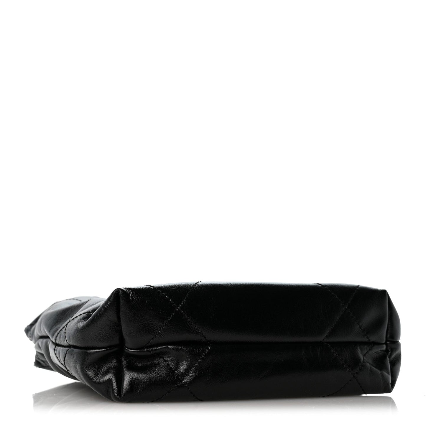 Shiny Calfskin Quilted Mini Chanel 22 Black