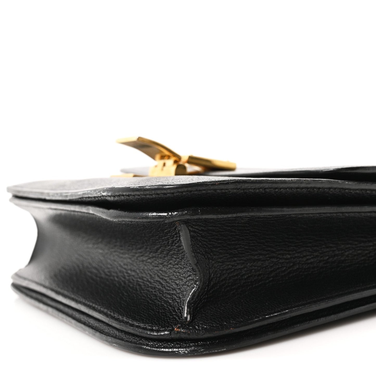 Goatskin Medium Classic Box Flap Bag Black