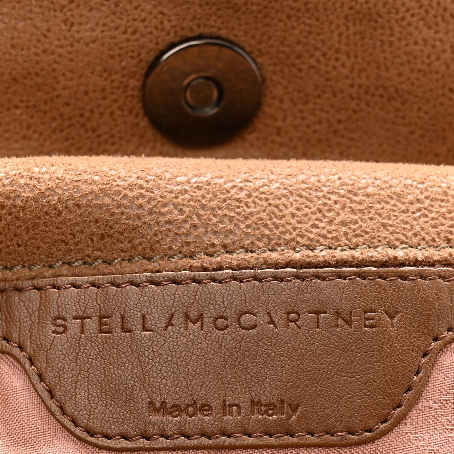 Shaggy Deer Mini Falabella Fold Over Tote Camel