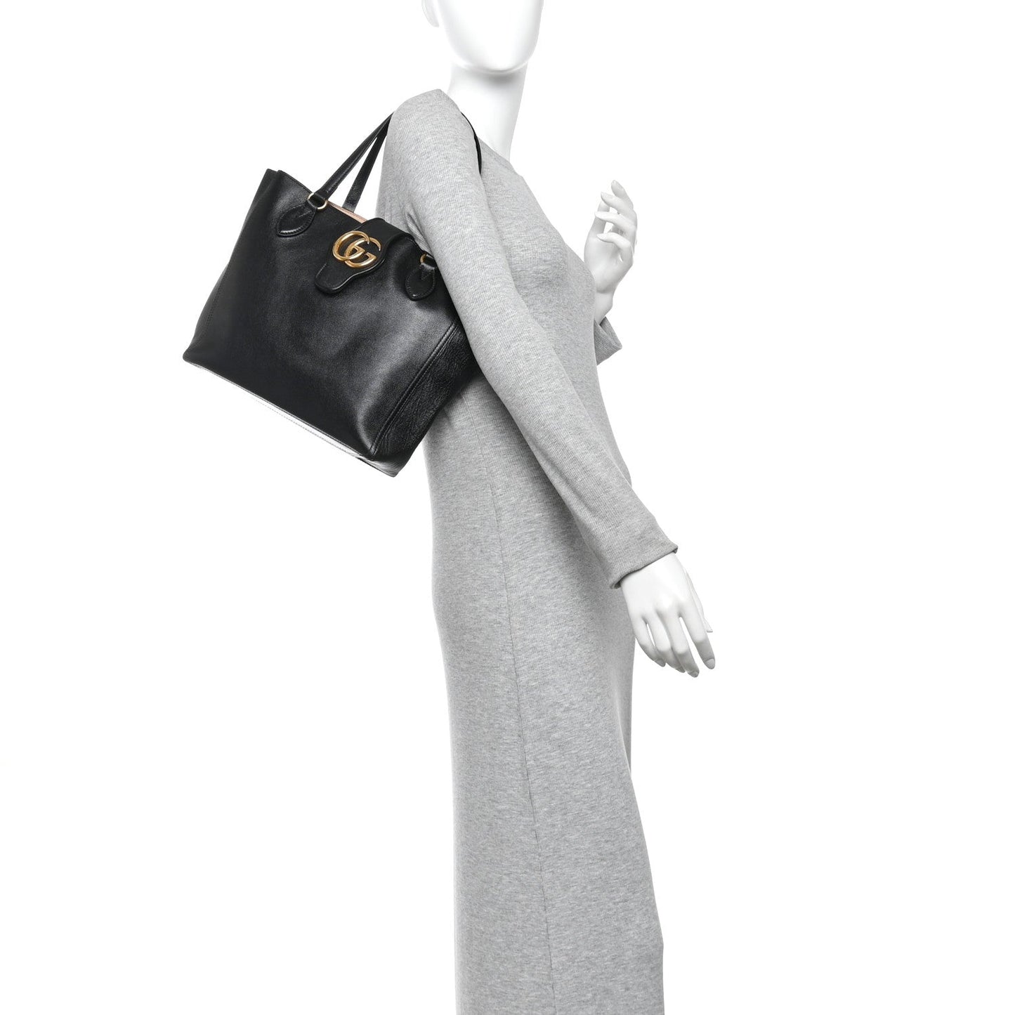 New Sakai Calfskin Lux Small Dahlia Tote Black
