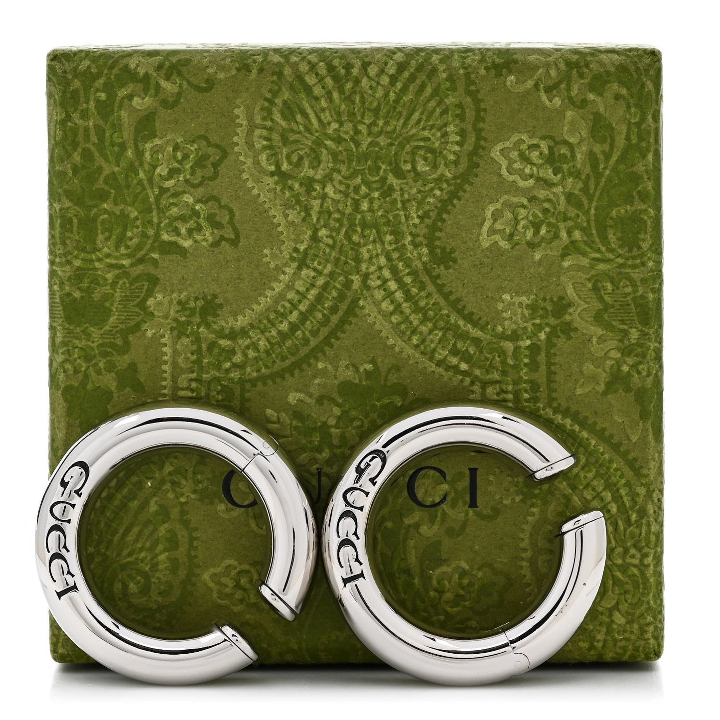 Metal Speculum Majus Cuff Earrings Silver