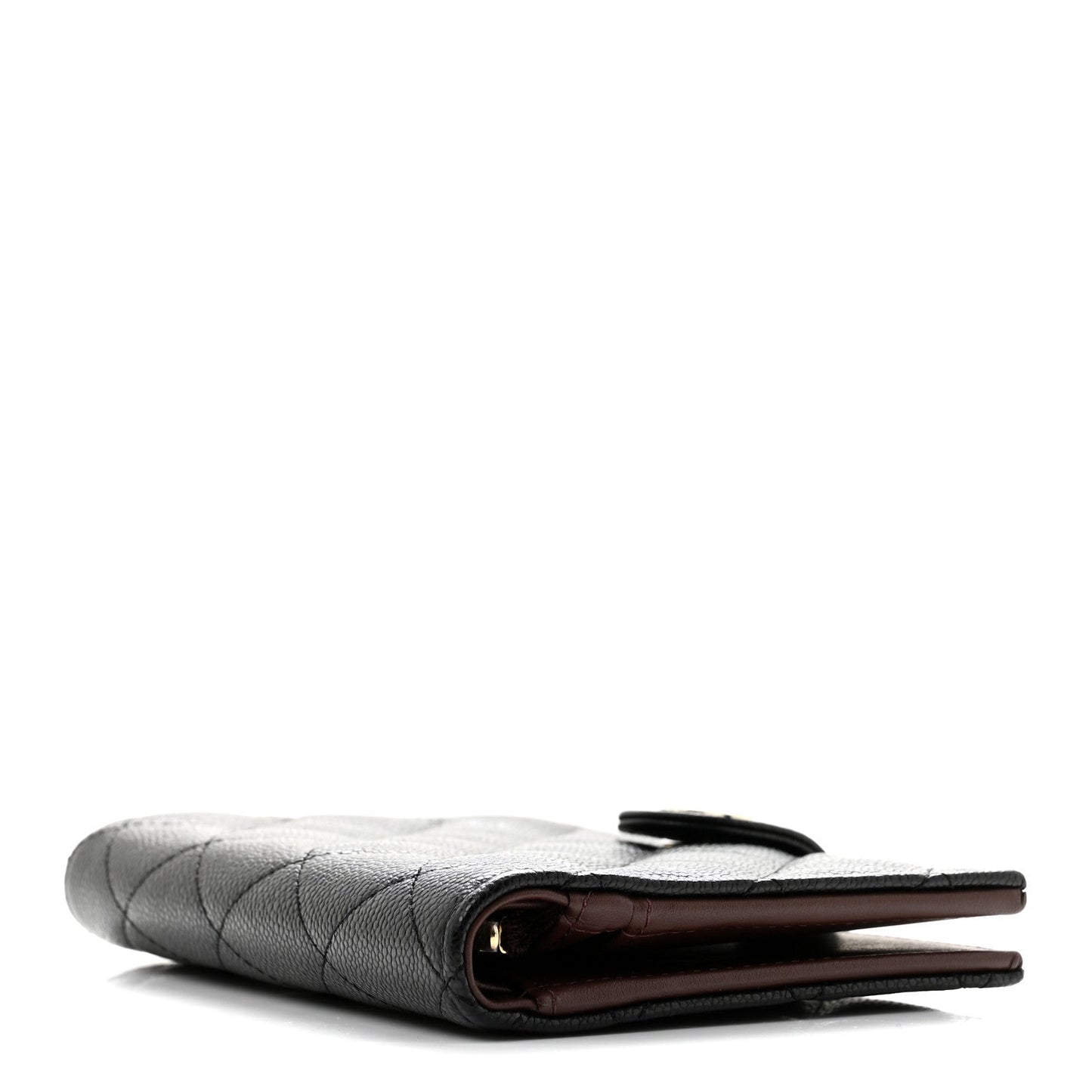 Caviar Quilted Passport Holder Black