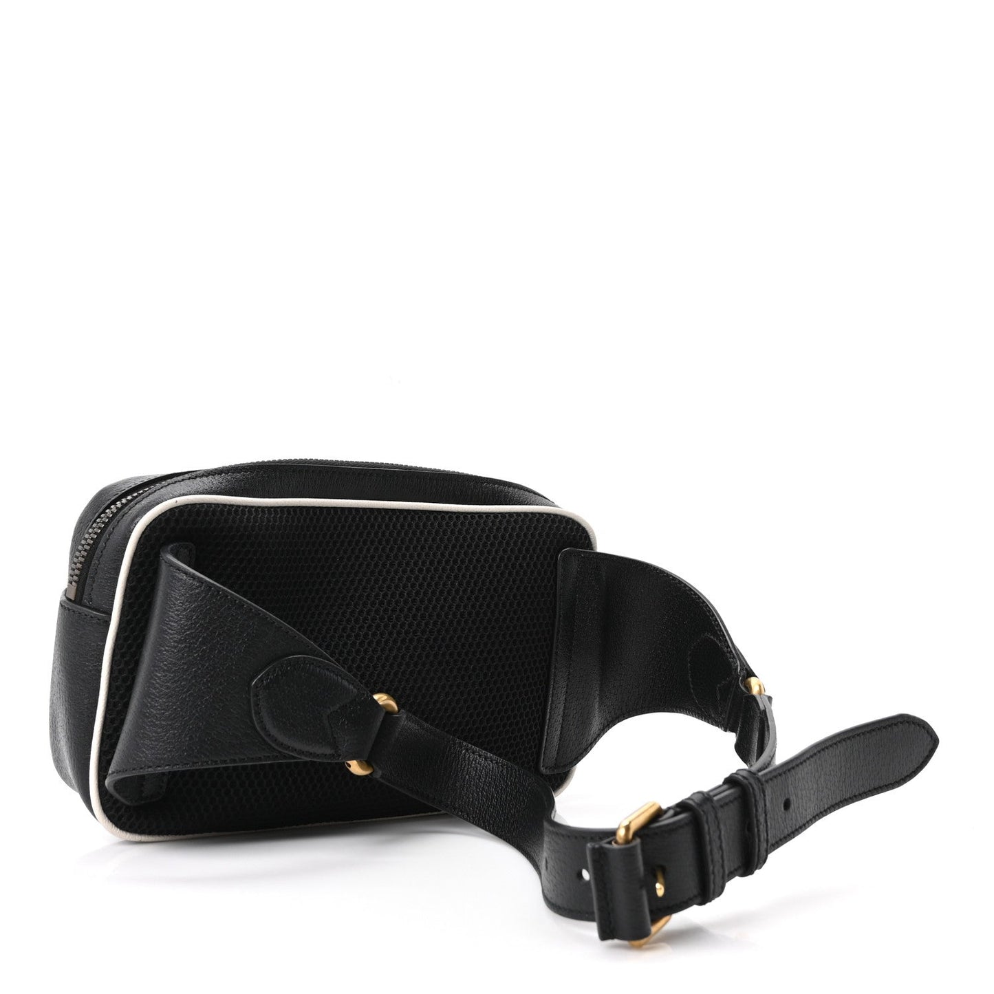 X ADIDAS Textured Dollar Calfskin Belt Bag Black