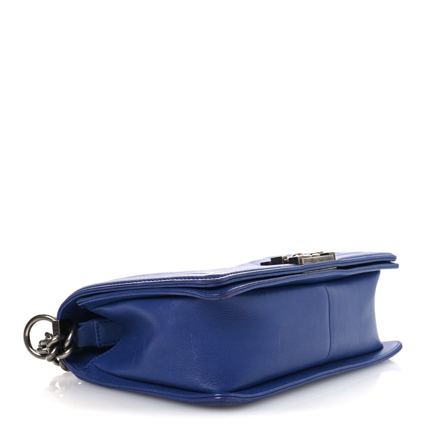 Calfskin Quilted Medium Boy Flap Blue