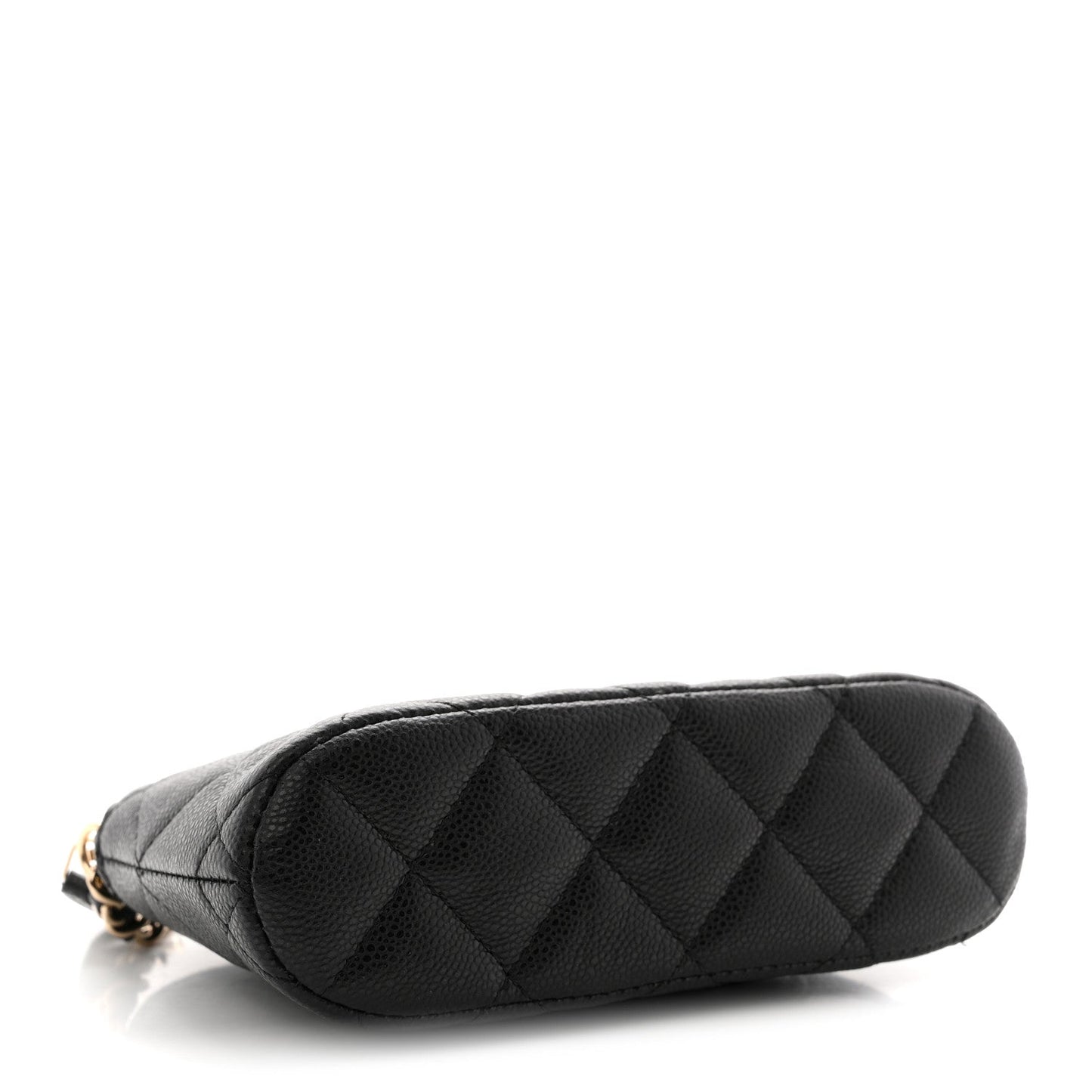 Caviar Quilted Mini Classic Clutch With Chain Black