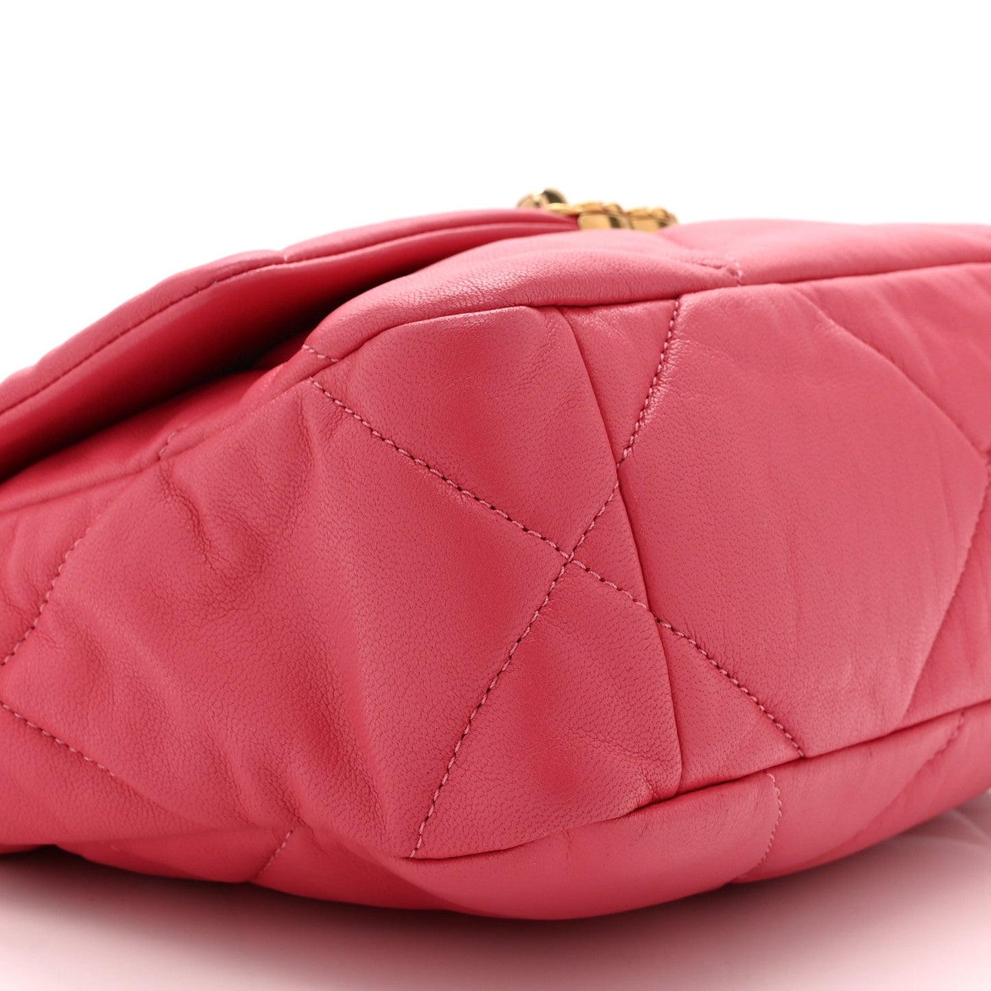 Goatskin Quilted Medium Chanel 19 Flap Dark Pink