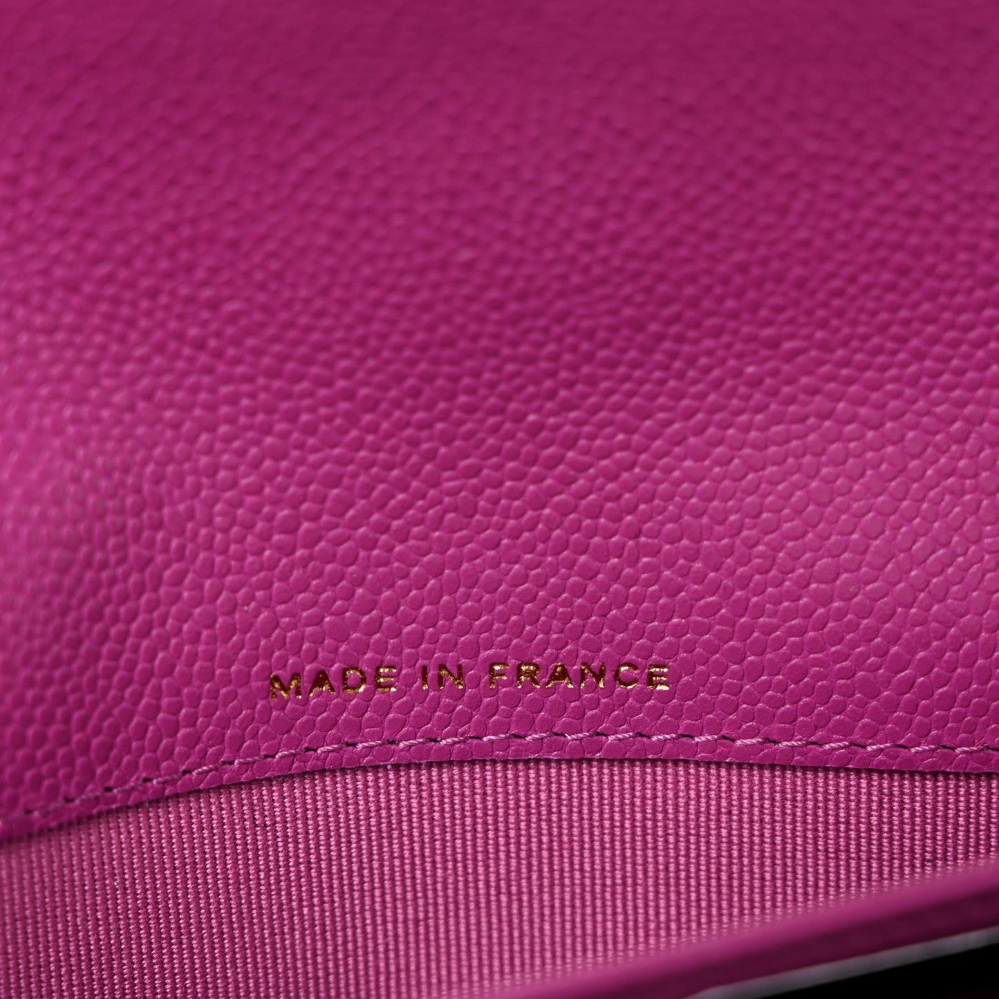 Caviar Quilted Large Flap Wallet Purple