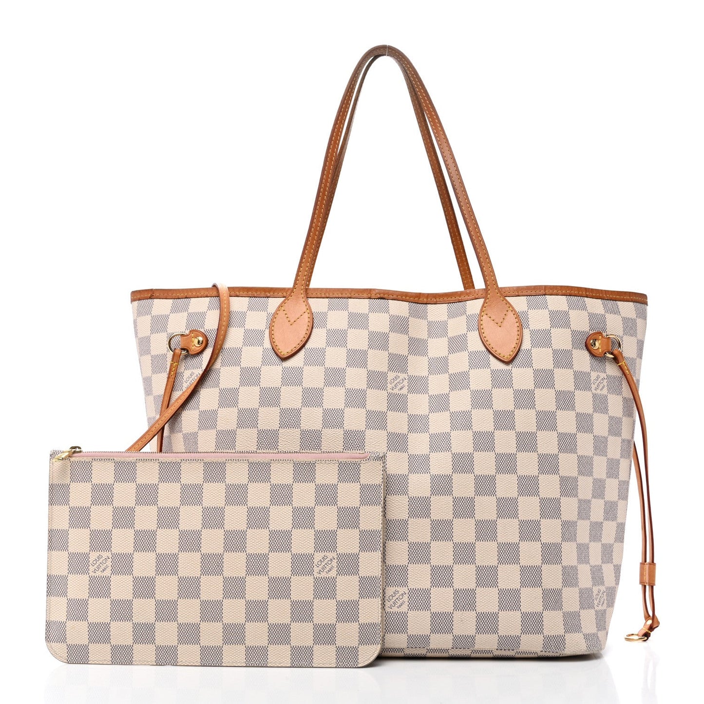 Damier Azur Neo Neverfull MM Rose Ballerine