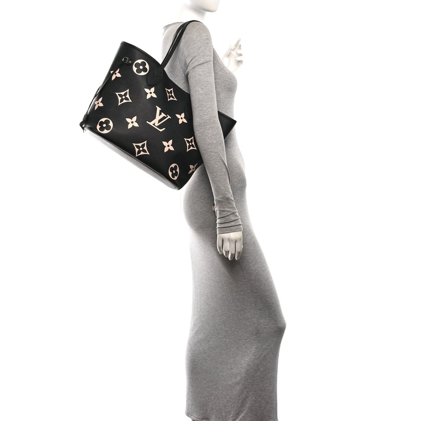 Empreinte Monogram Giant Neverfull MM Black Beige