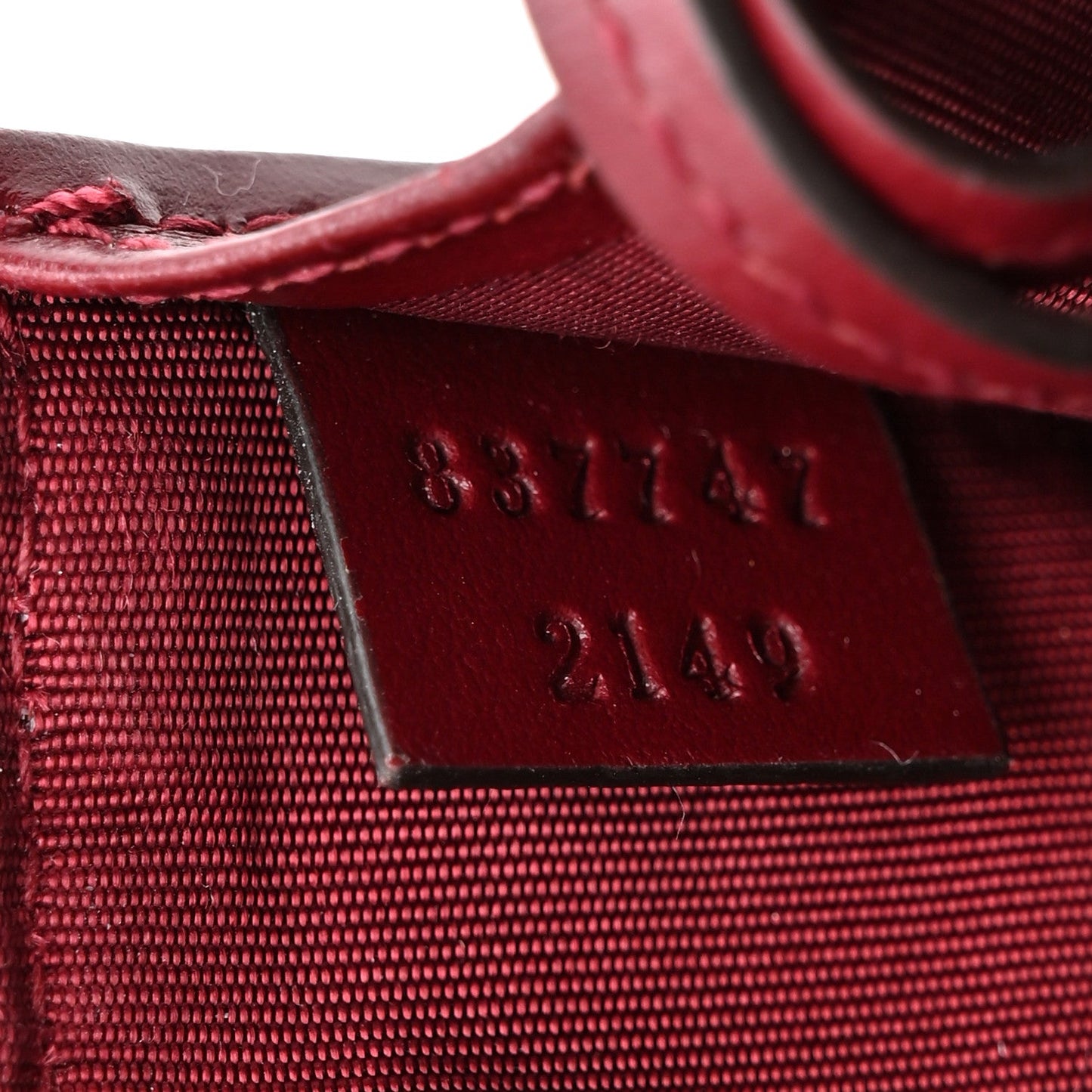 Lambskin Matelasse GG Marmont Zip Key Pouch Rosso Ancora