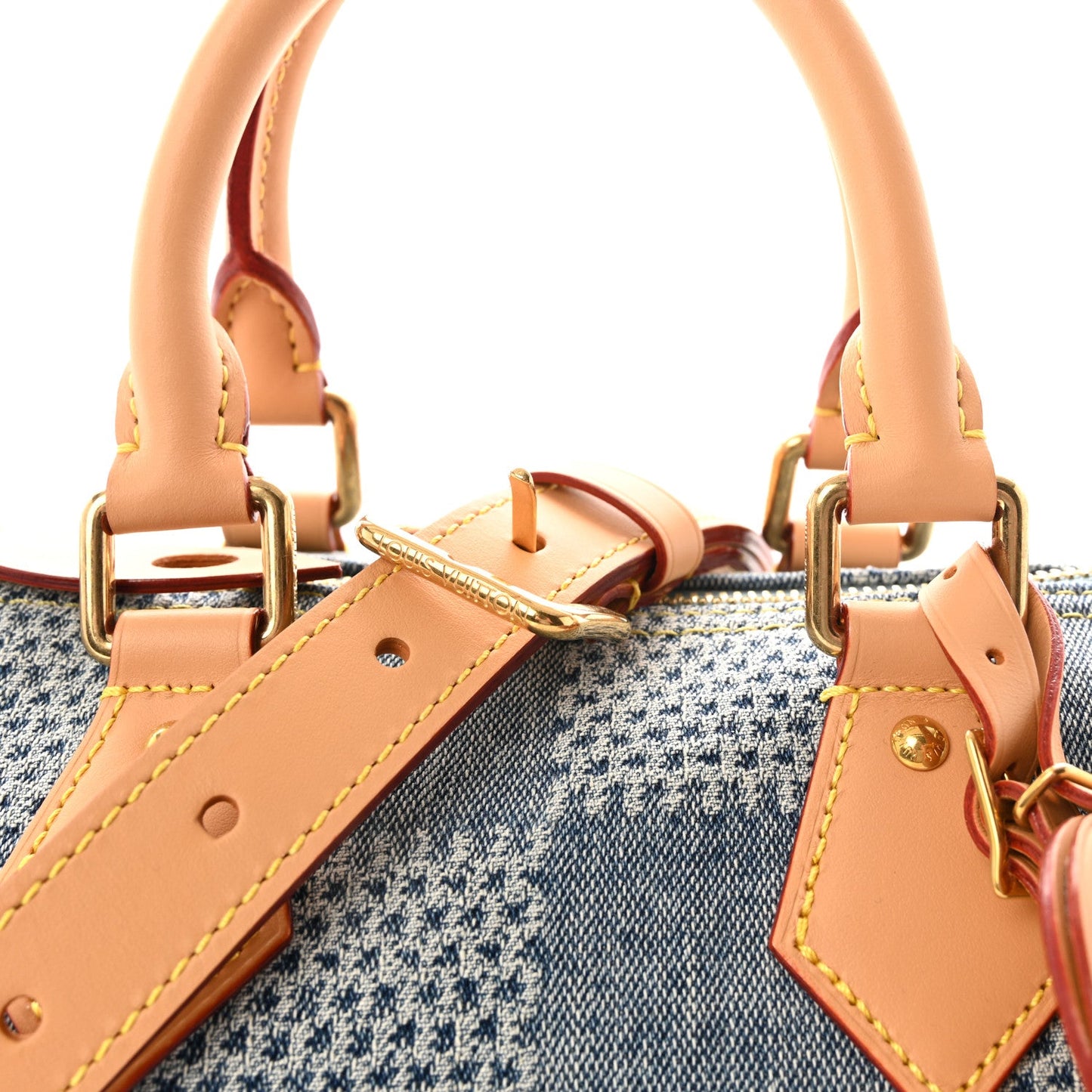 Damier Denim 3D Speedy Bandouliere 25 Bleu