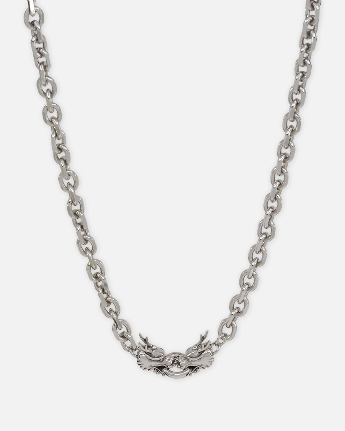 Ed Hardy Dragon Choker Chain Necklace Silver