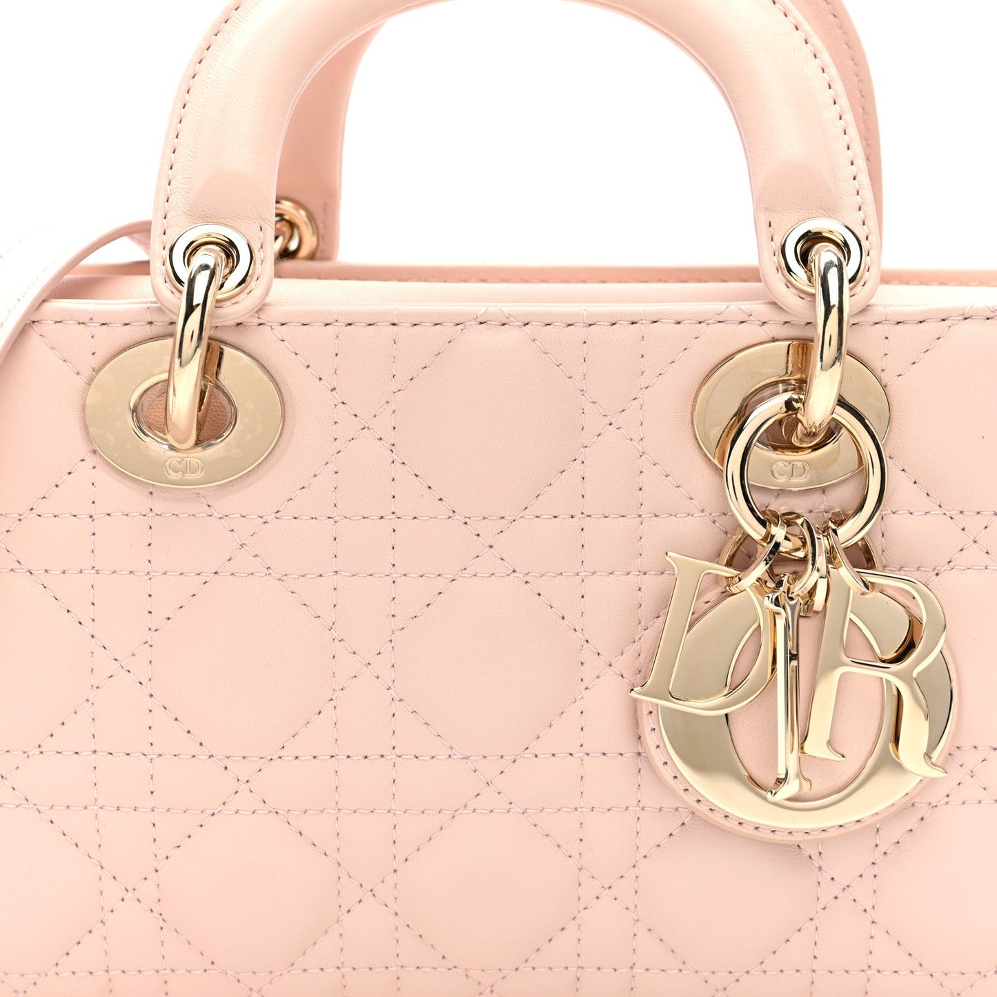Lambskin Cannage Medium Lady D-Joy Powder Pink