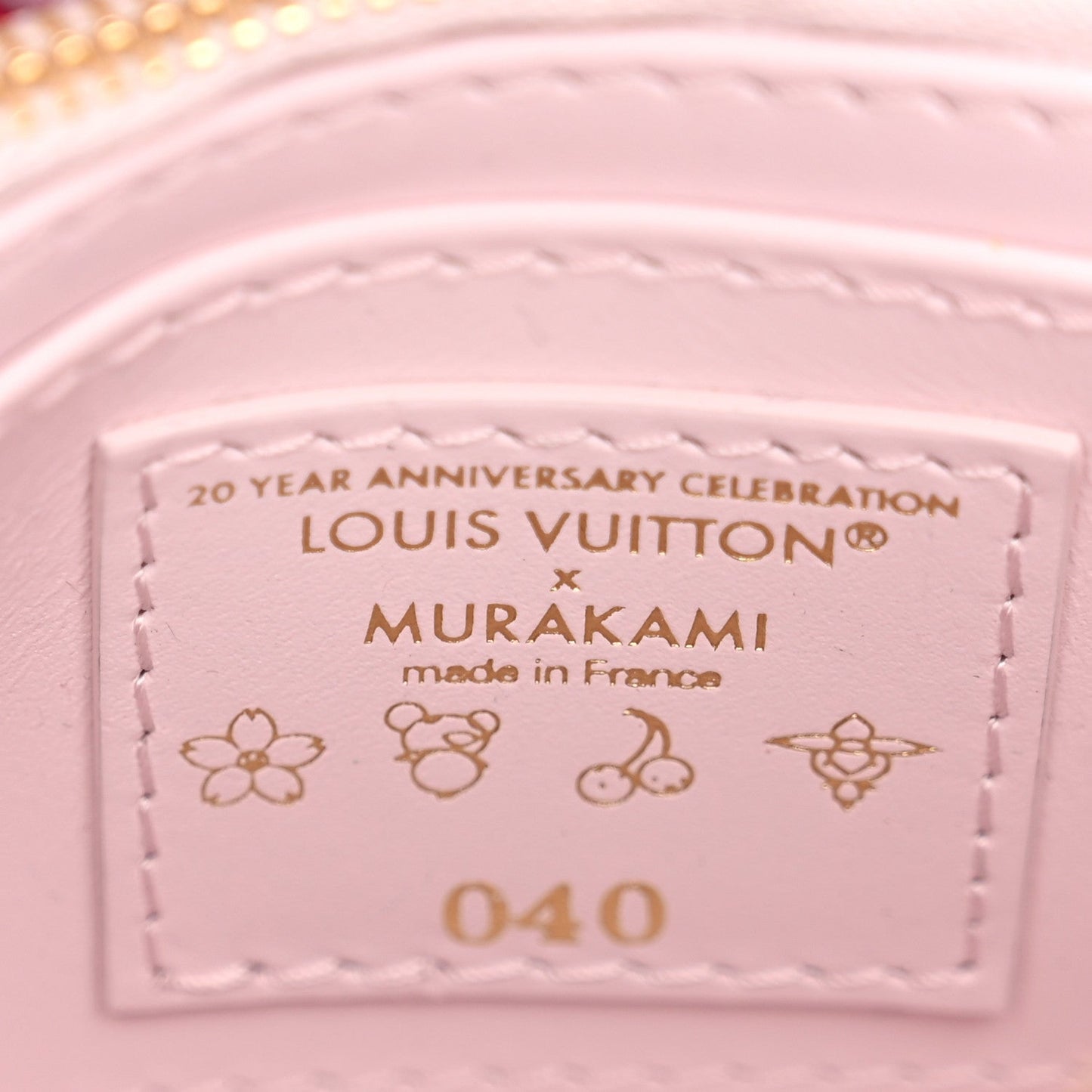 LV X TM Lambskin Beaded Embroidered Mini Cherry Blossom Capucines Pink