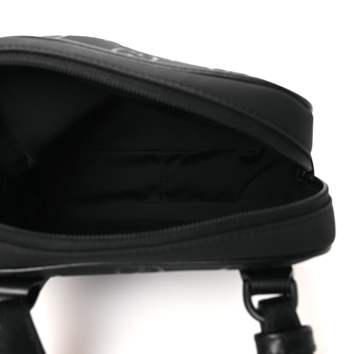 Rubber Effect Monogram GG Crossbody Bag Black