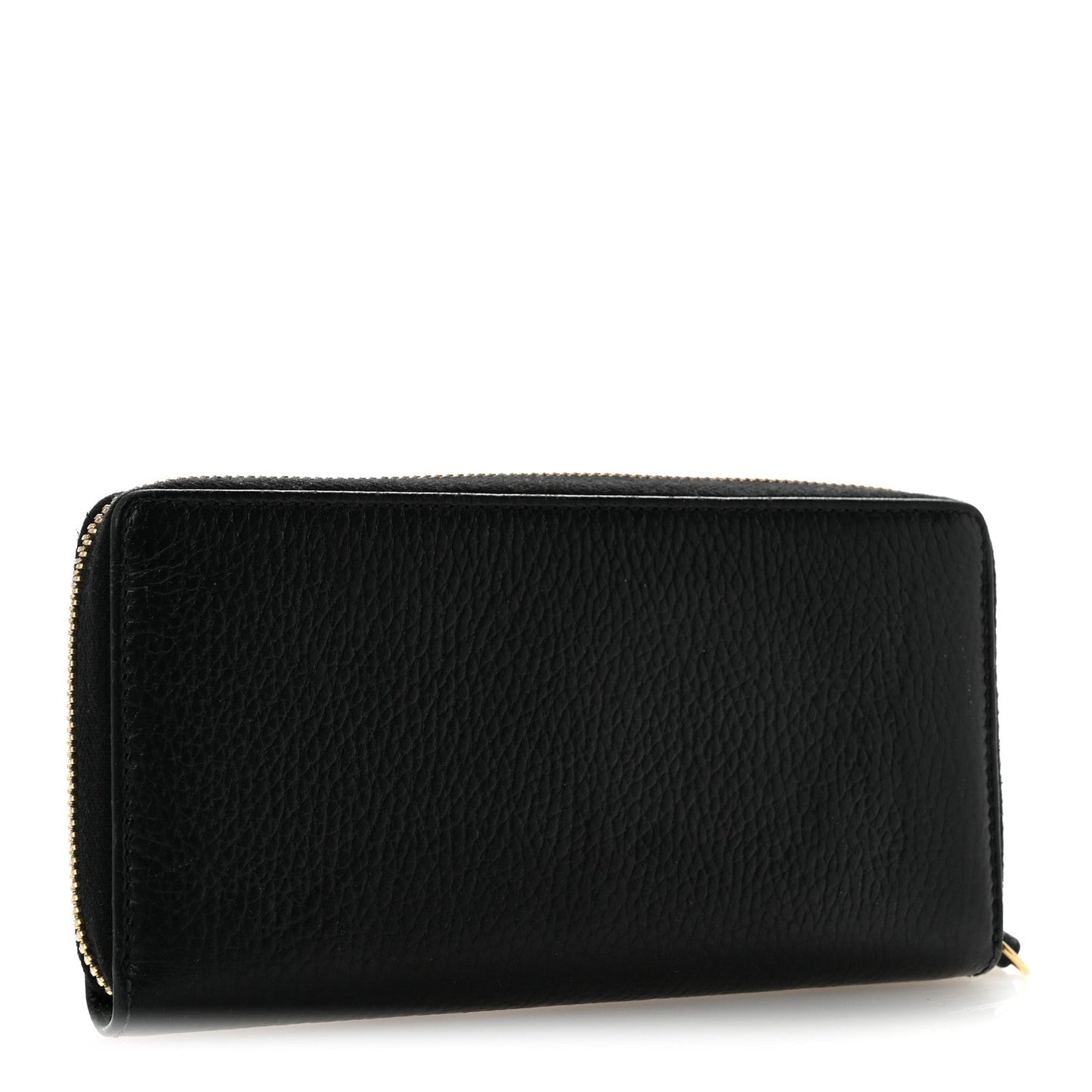 Dollar Calfskin GG Marmont Zip Around Wallet Black