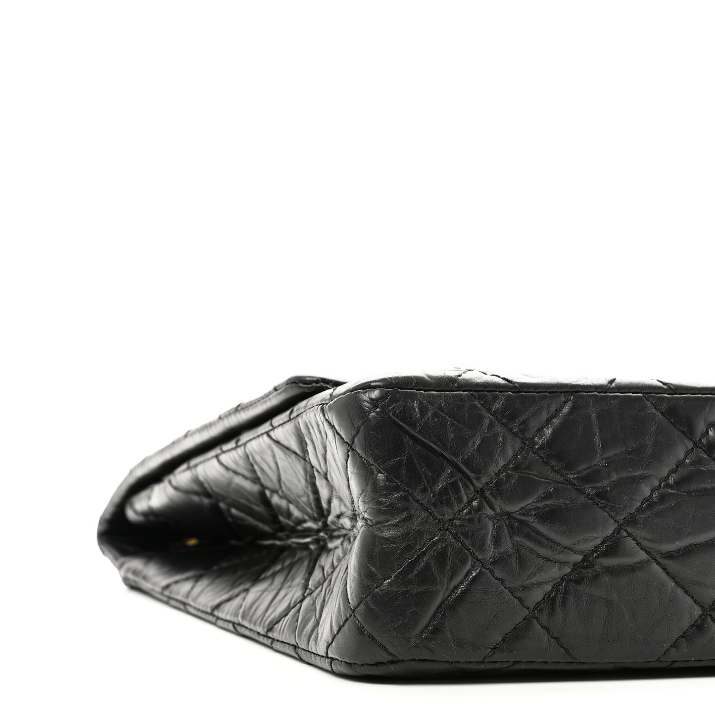 Aged Calfskin Quilted 2.55 Reissue 228 Flap Black