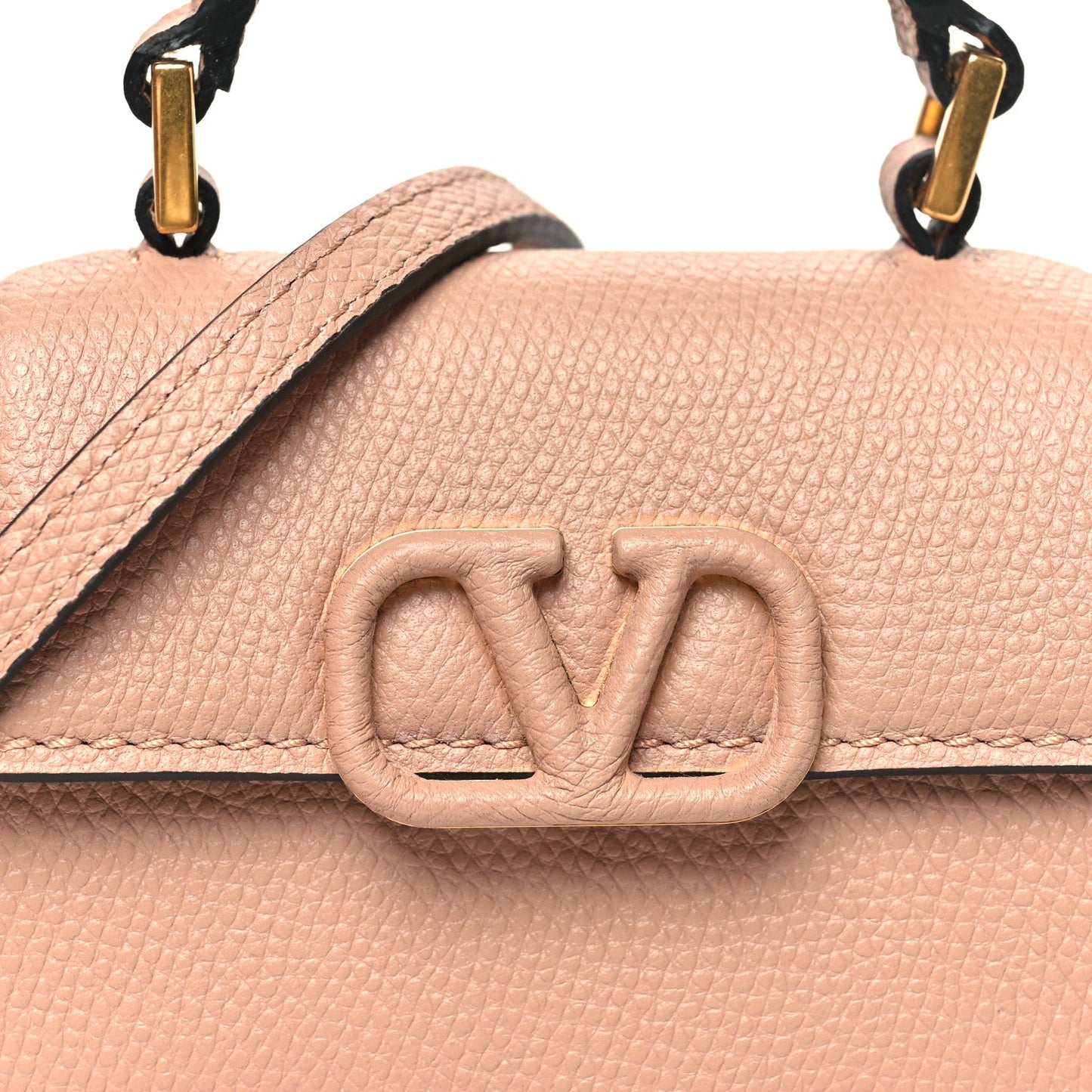 Calfskin Micro VSling Top Handle Bag Rose Cannelle