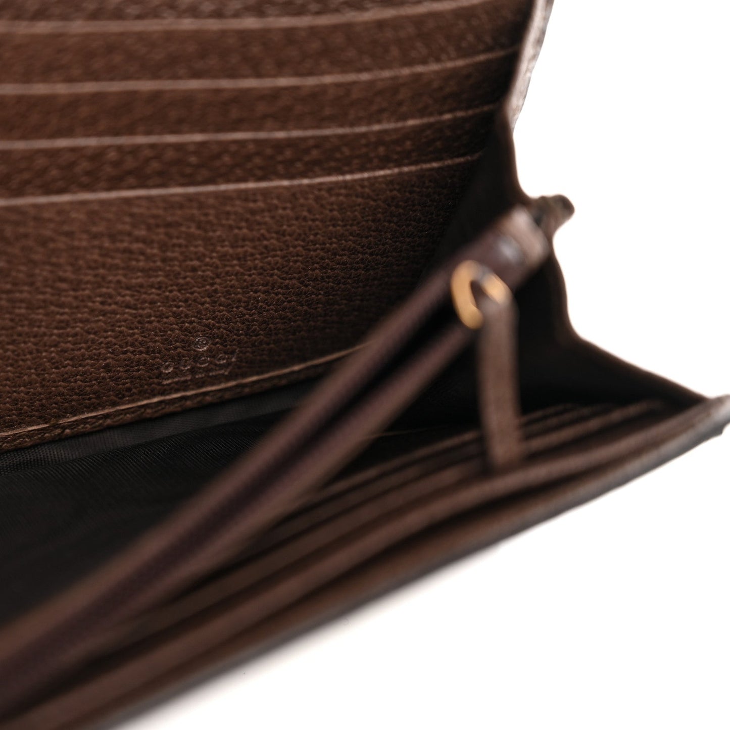 GG Supreme Monogram Web Ophidia Continental Wallet Brown